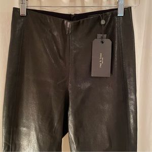 RAG & BONE • NWT Black Leather Pants •size 6